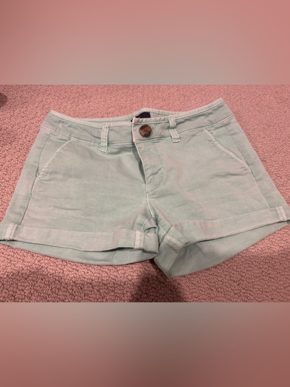 American Eagle Outfitters Mint Green Cuffed Shorts